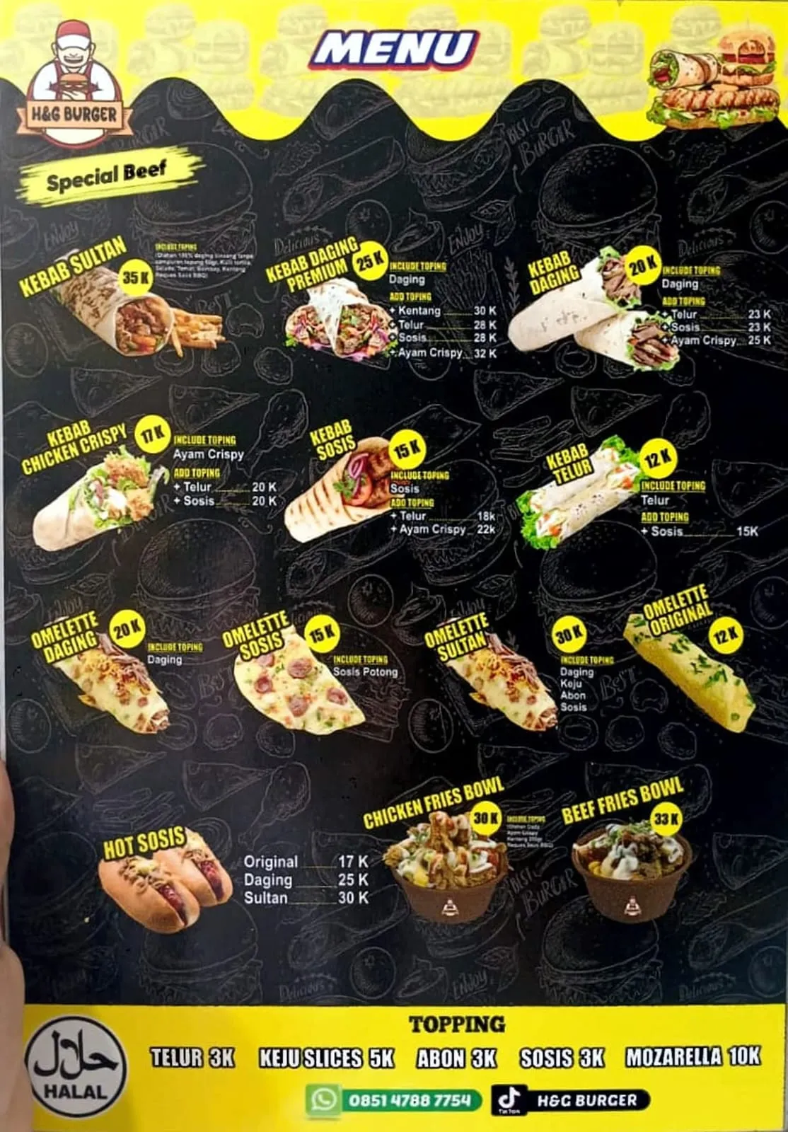 Menu H&G Burger Halaman 2